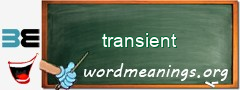 WordMeaning blackboard for transient